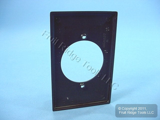 Leviton 80728 Brown 1-Gang Power Outlet 2.15" Hole Unbreakable Midway Wallplate
