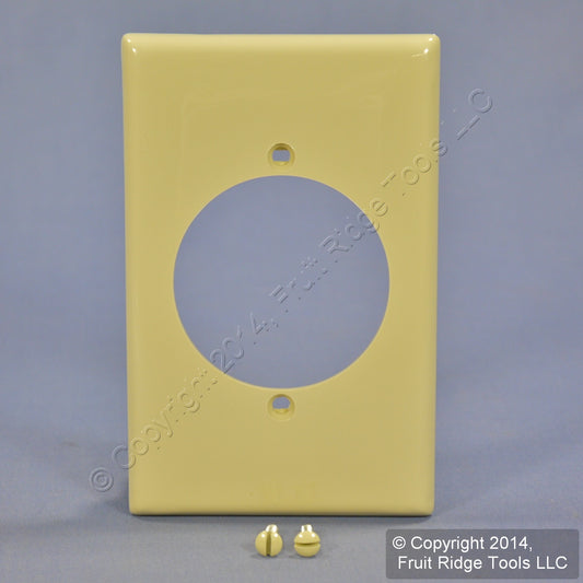 Leviton 80728-I Ivory 1-Gang 2.15" Power Outlet Unbreakable Midway Wallplate