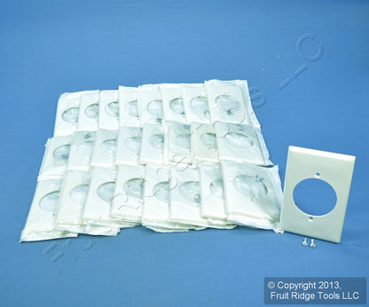 Leviton 80728-W White 1-Gang Power Outlet 2.15" Unbreakable Midway Covers 25pcs
