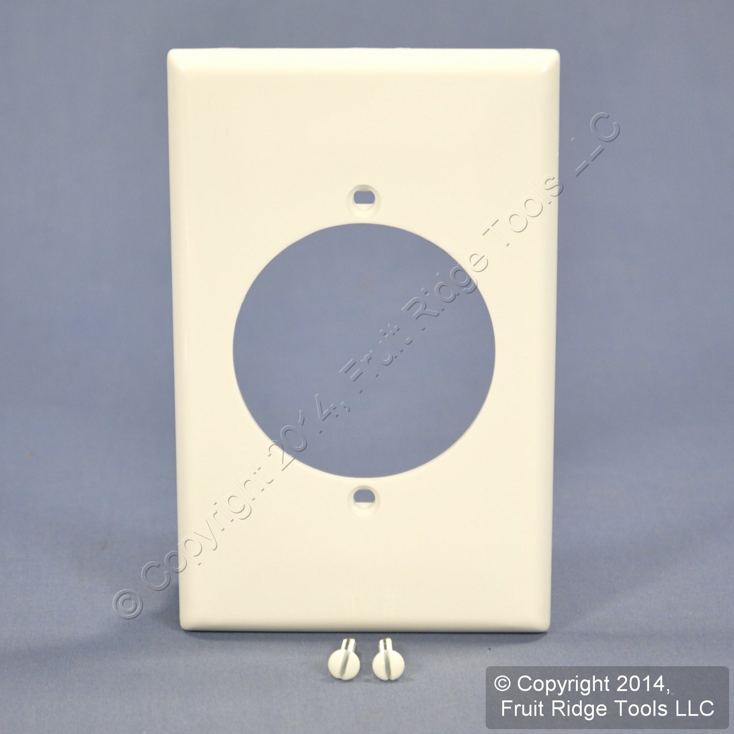 Leviton 80728-W White 1-Gang 2.15" Power Outlet Unbreakable Midway Wallplate