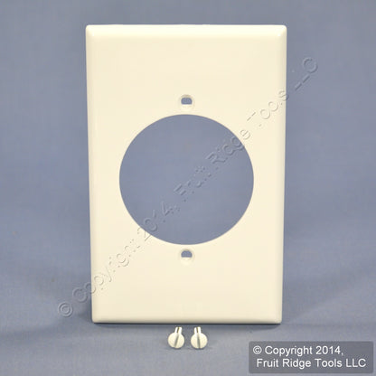Leviton 80728-W White 1-Gang 2.15" Power Outlet Unbreakable Midway Wallplate