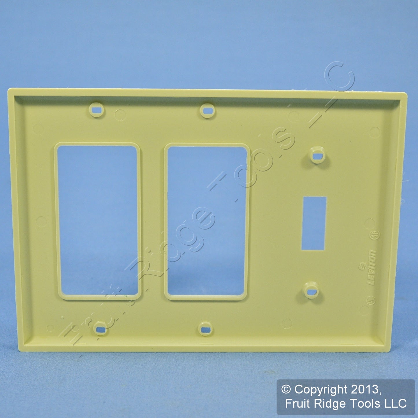 Leviton 80731-I Ivory Unbreakable 3-Gang Combination Decora Switch Wall Plate