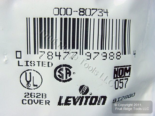 Leviton 80734 Brown 2-Gang Blank Unbreakable Nylon Wallplate Strap Mount Cover