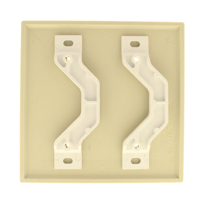Leviton 80734-I Ivory 2-Gang Blank Unbreakable Nylon Wallplate Cover Strap Mount