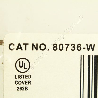 Leviton 80736-W White 6-Gang Toggle Unbreakable Nylon Standard Wallplate Cover