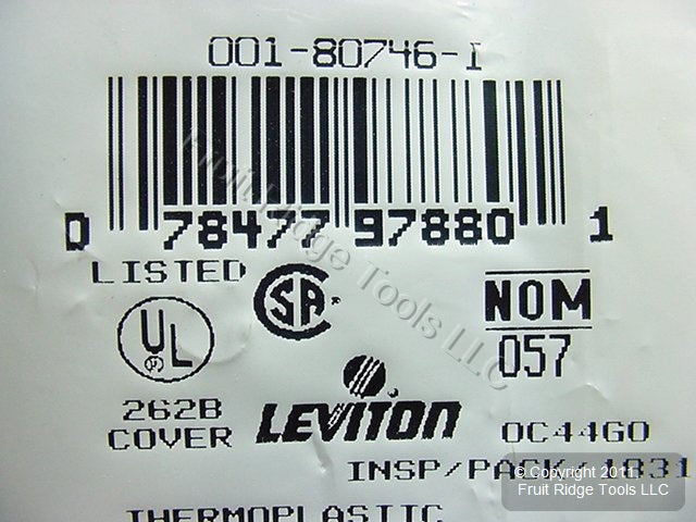 Leviton 80746-I Ivory 2-Gang Duplex Outlet Decora Unbreakable Nylon Wallplate