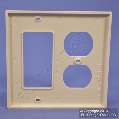 Leviton 80746-T Light Almond 2-Gang Duplex Decora Unbreakable Wallplate Cover
