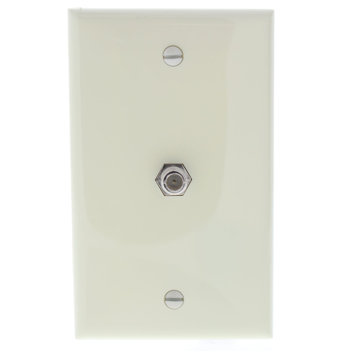 Leviton 80781-A-005 Almond 1-Gang F-Connector Unbreakable Nylon Wallplate Cover