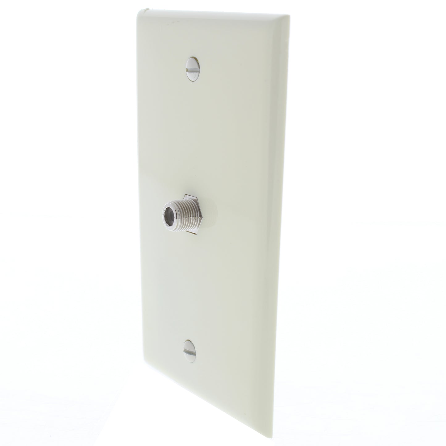 Leviton 80781-A-005 Almond 1-Gang F-Connector Unbreakable Nylon Wallplate Cover