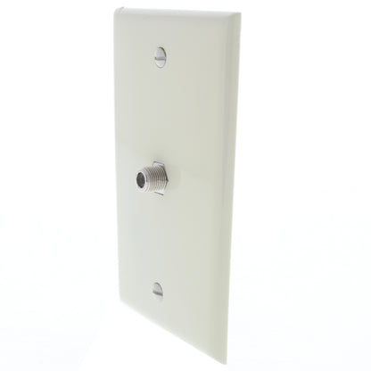 Leviton 80781-A-005 Almond 1-Gang F-Connector Unbreakable Nylon Wallplate Cover