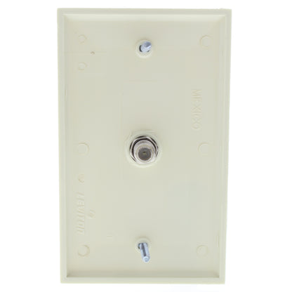 Leviton 80781-A-005 Almond 1-Gang F-Connector Unbreakable Nylon Wallplate Cover