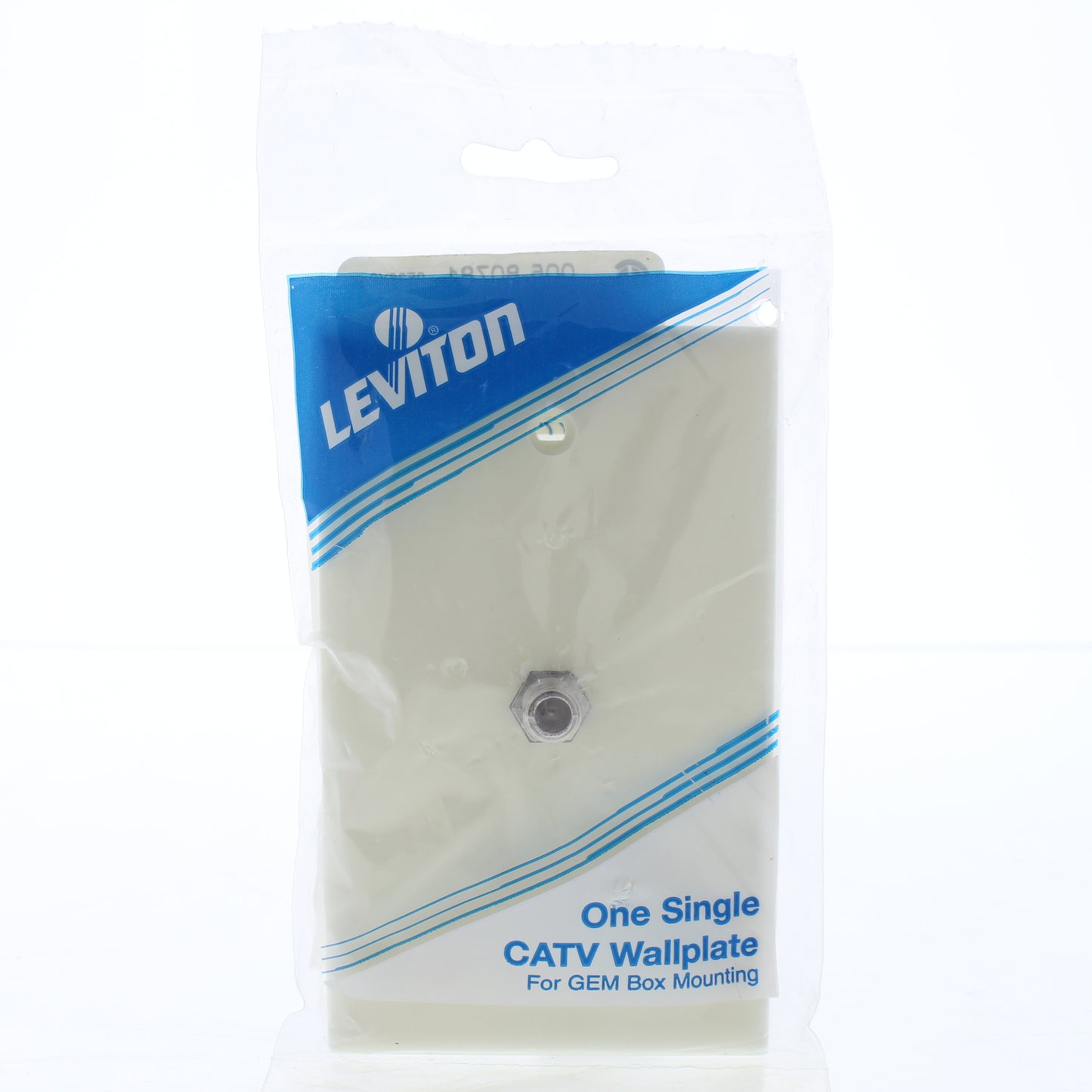 Leviton 80781-A-005 Almond 1-Gang F-Connector Unbreakable Nylon Wallplate Cover