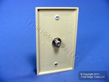 Leviton 80781-I-001 Ivory 1-Gang Coaxial Cable Wall Plate Video Jack F-Type CATV