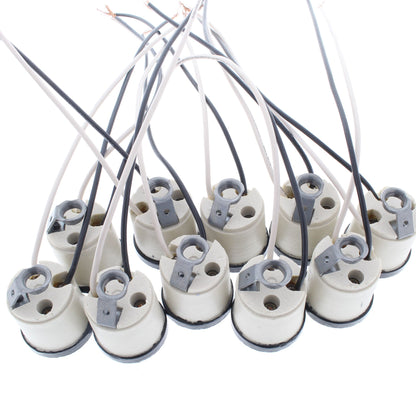 Leviton 8152-8 Porcelain Light Sockets Black Flange Lampholder Medium Base 10pcs