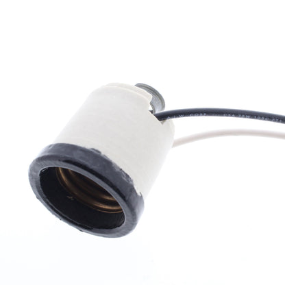 Leviton 8152-8 Porcelain Light Sockets Black Flange Lampholder Medium Base 10pcs