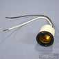 Leviton Porcelain Light Socket Flanged Lamp Holder Medium Base Keyless 8152-8