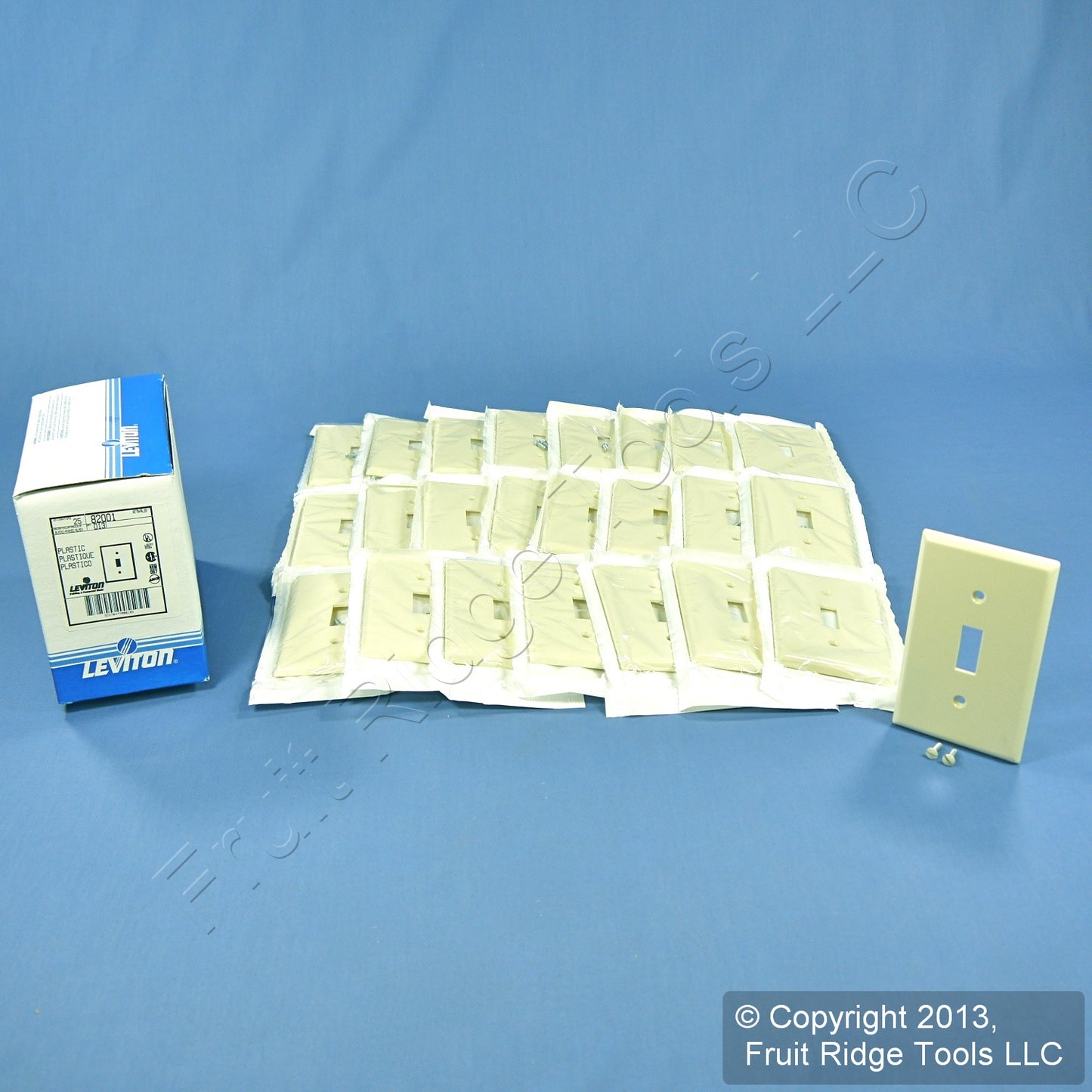 Leviton 82001 Almond 1-Gang Toggle Plastic Standard Wallplate Covers 25-pack