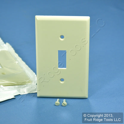 Leviton 82001 Almond 1-Gang Toggle Plastic Standard Wallplate Covers 25-pack