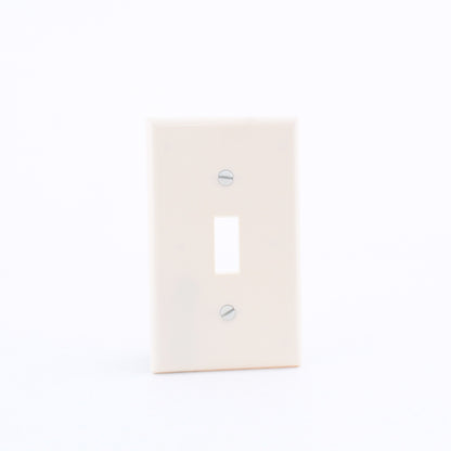 Leviton 82001 Almond 1-Gang Toggle Switch Plastic Standard Wallplate Cover Plate