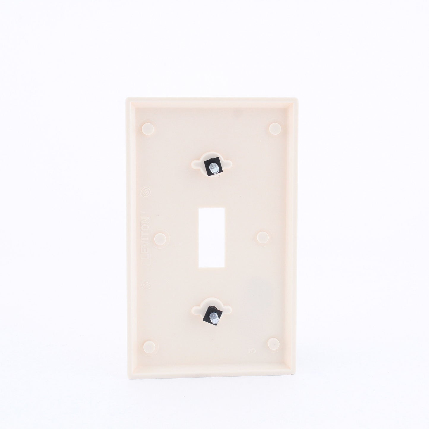 Leviton 82001 Almond 1-Gang Toggle Switch Plastic Standard Wallplate Cover Plate