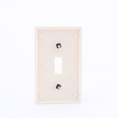 Leviton 82001 Almond 1-Gang Toggle Switch Plastic Standard Wallplate Covers 5pcs