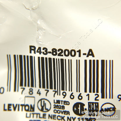 Leviton 82001 Almond 1-Gang Toggle Switch Plastic Standard Wallplate Covers 5pcs