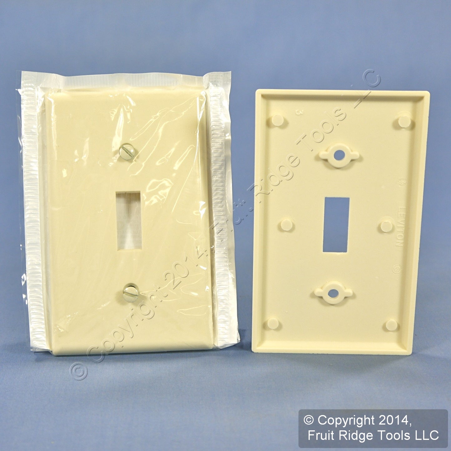 Leviton 82001 Almond 1-Gang Toggle Switch Plastic Standard Wallplate Covers 5pcs