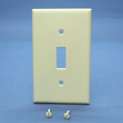 Leviton 82001 Almond 1-Gang Toggle Plastic Standard Wallplate Covers 10-pack