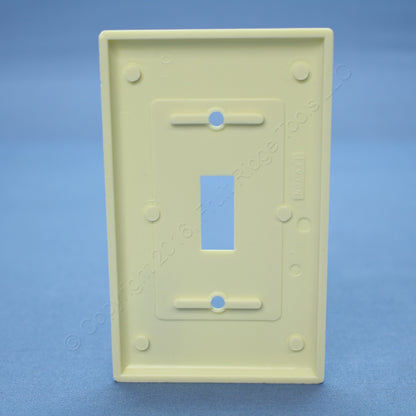 Leviton 82001 Almond 1-Gang Toggle Plastic Standard Wallplate Covers 10-pack
