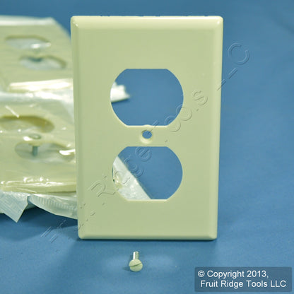 Leviton 82003 Almond 1-Gang Duplex Outlet Plastic Standard Wallplate Cover 20pcs