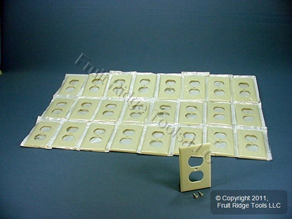 Leviton 82003 Almond 1-Gang Duplex Outlet Plastic Standard Wallplate Cover 25pcs