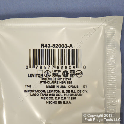Leviton 82003 Almond 1-Gang Duplex Outlet Cover Thermoset Wallplates 50-Pack