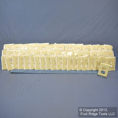 Leviton 82003 Almond 1-Gang Duplex Outlet Cover Thermoset Wallplates 50-Pack