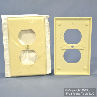 Leviton 82003 Almond 1-Gang Duplex Outlet Cover Thermoset Wallplates 50-Pack