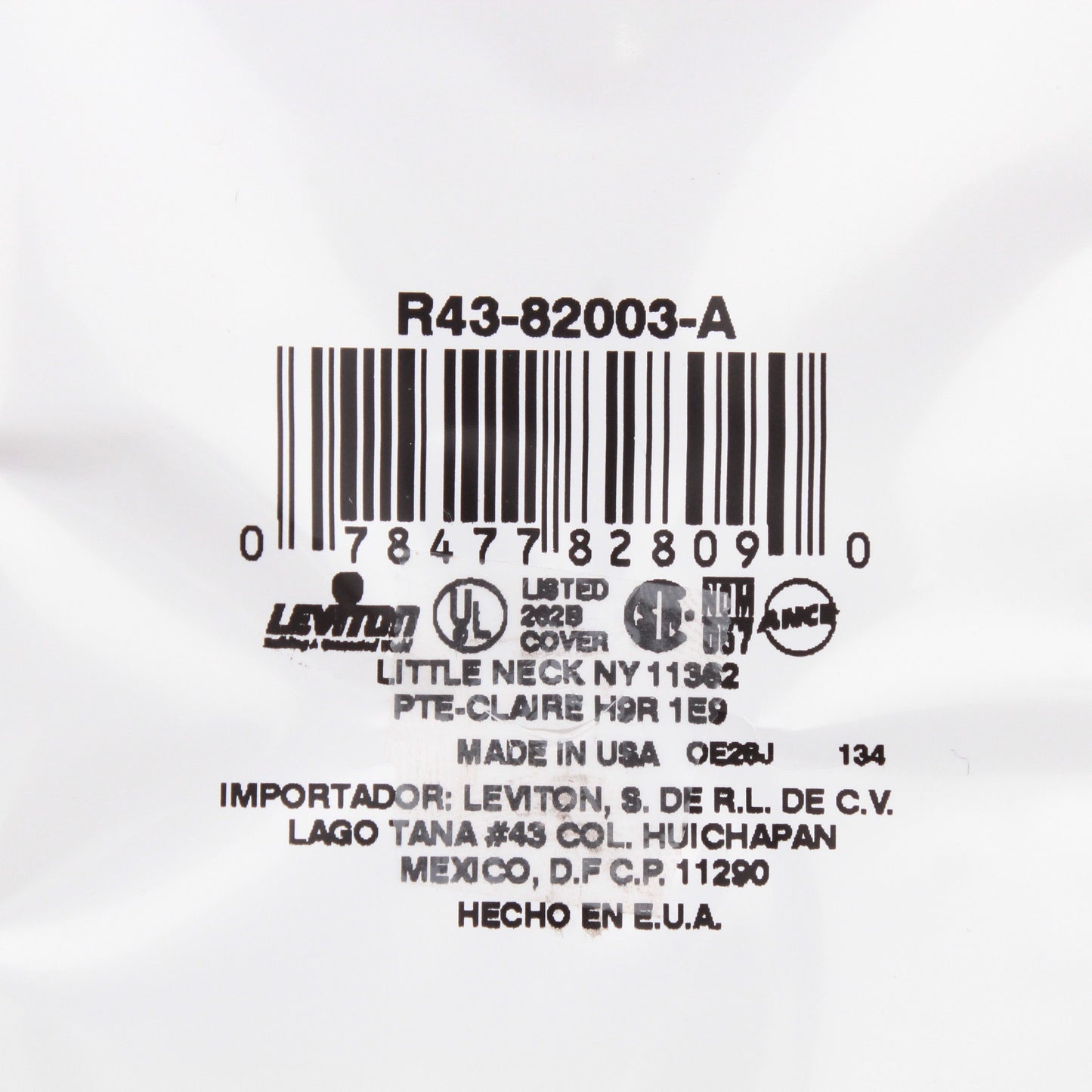 Leviton 82003 Almond 1-Gang Duplex Outlet Plastic Standard Wallplate Cover Plate