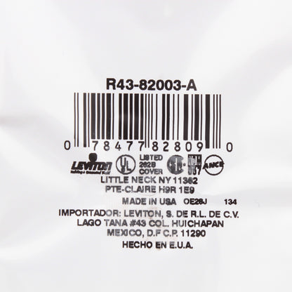 Leviton 82003 Almond 1-Gang Duplex Outlet Plastic Standard Wallplate Cover Plate