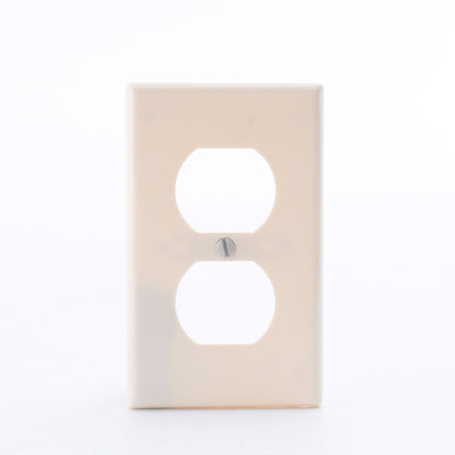 Leviton 82003 Almond 1-Gang Duplex Outlet Plastic Standard Wallplate Cover 25pcs