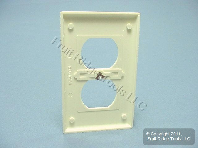 Leviton 82003 Almond 1-Gang Duplex Outlet Plastic Standard Wallplate Covers 5pcs