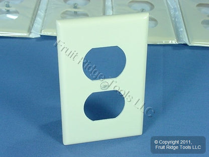 Leviton 82003 Almond 1-Gang Duplex Outlet Plastic Standard Wallplate Cover 10pcs