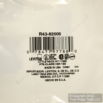 Leviton 82005 Almond 2-Gang Toggle Duplex Outlet Standard Wallplate Cover 100pcs