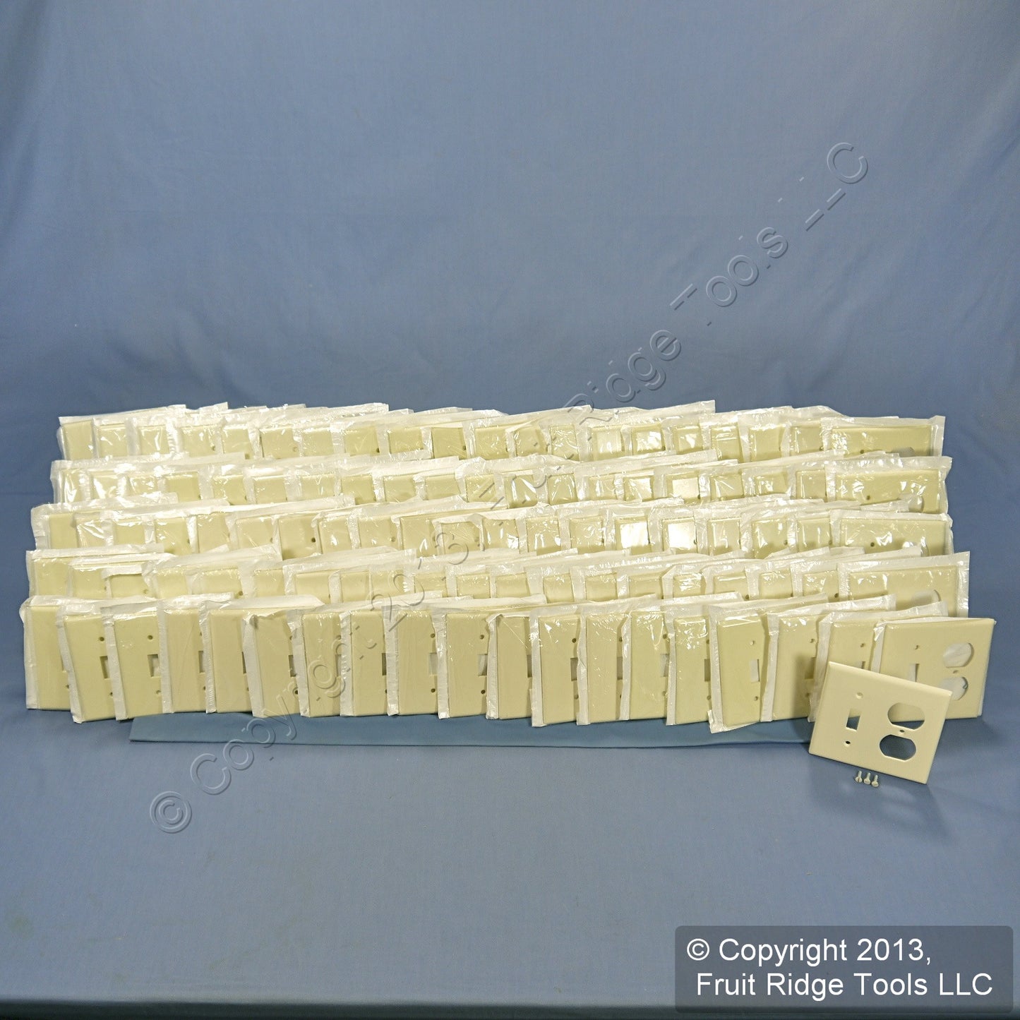 Leviton 82005 Almond 2-Gang Toggle Duplex Outlet Standard Wallplate Cover 100pcs