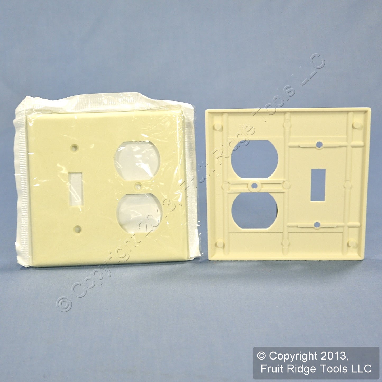 Leviton 82005 Almond 2-Gang Toggle Duplex Outlet Standard Wallplate Cover 100pcs