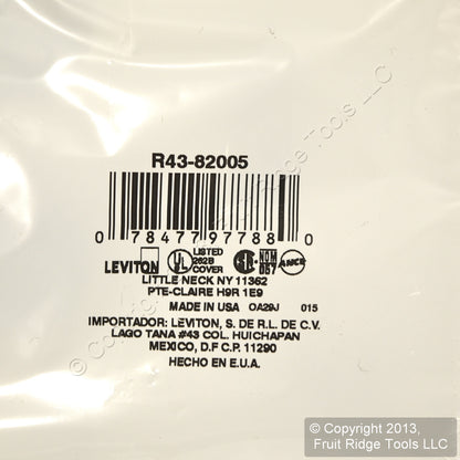 Leviton 82005 Almond 2-Gang Toggle Duplex Outlet Standard Wallplate Cover 150pcs
