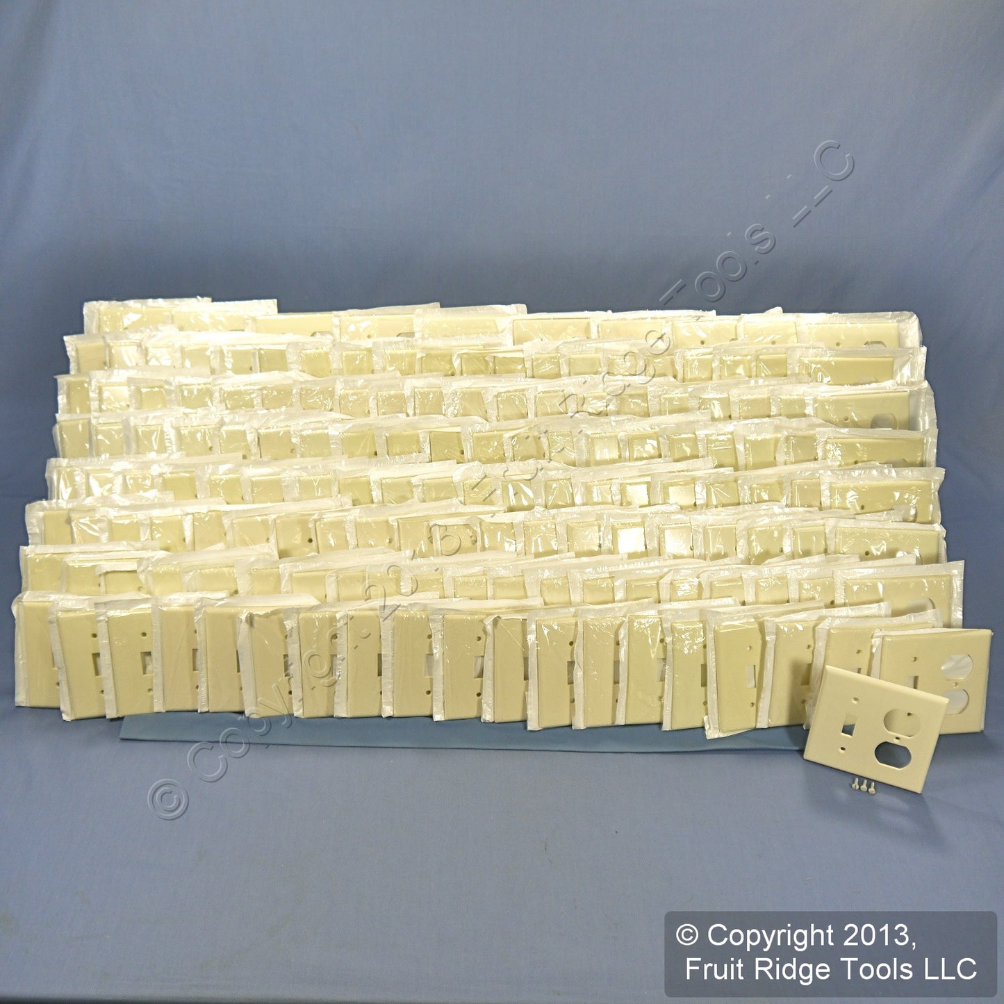Leviton 82005 Almond 2-Gang Toggle Duplex Outlet Standard Wallplate Cover 150pcs