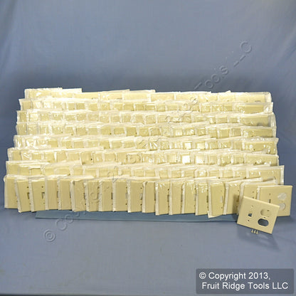 Leviton 82005 Almond 2-Gang Toggle Duplex Outlet Standard Wallplate Cover 150pcs