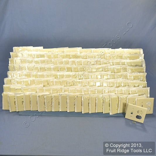 Leviton 82005 Almond 2-Gang Toggle Duplex Outlet Standard Wallplate Cover 150pcs