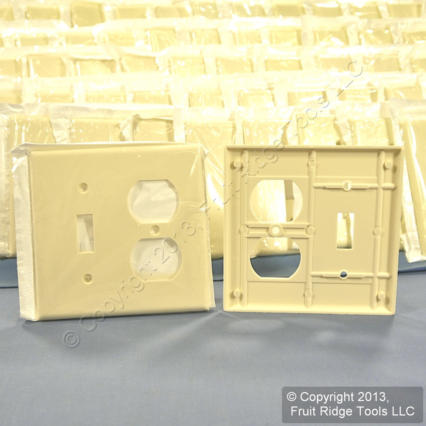 Leviton 82005 Almond 2-Gang Toggle Duplex Outlet Standard Wallplate Cover 150pcs