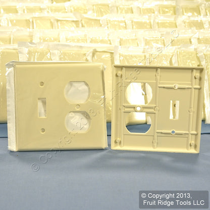 Leviton 82005 Almond 2-Gang Switch Duplex Receptacle Thermoset Wallplates 200pcs