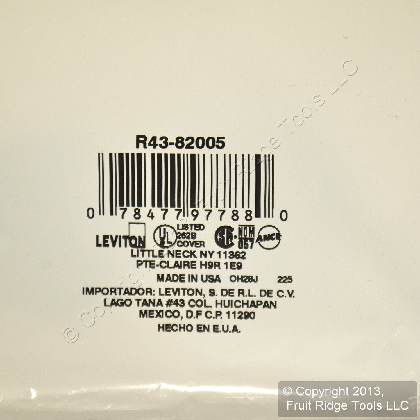 Leviton 82005 Almond Combo Switch Duplex Outlet Thermoset Wallplates 250-Pack