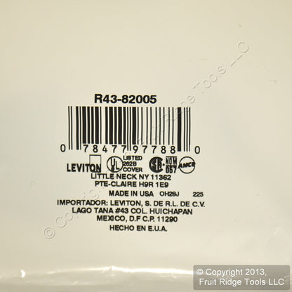 Leviton 82005 Almond Combo Switch Duplex Outlet Thermoset Wallplates 250-Pack